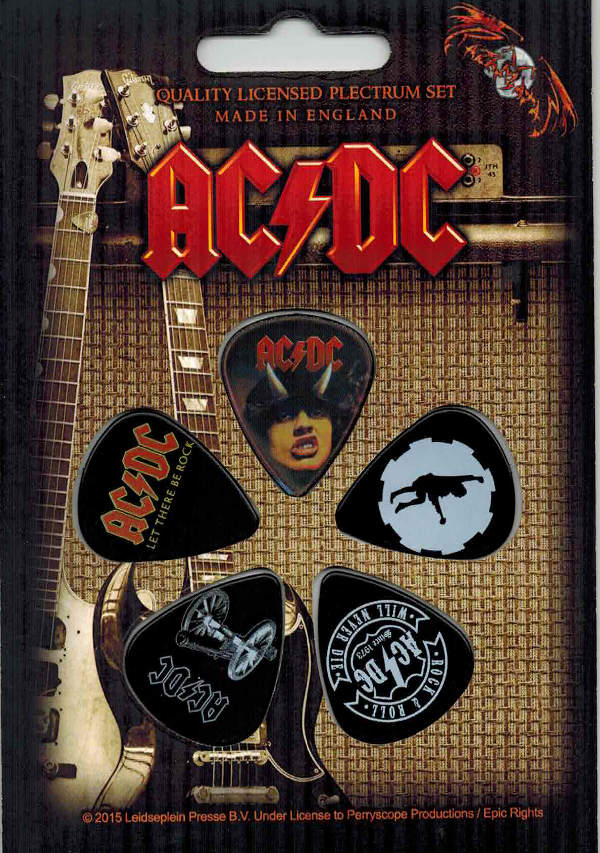 ACDC - 5 x Guitar Picks Plectrum Pack (Highway, For Those, Let There Be)