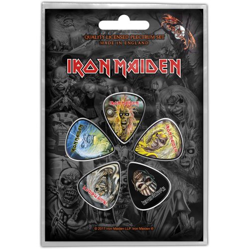 Iron Maiden - 5 x Guitar Picks Plectrum Pack (Faces Of Eddie)