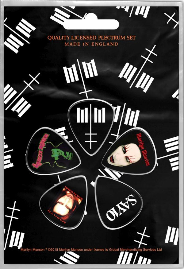 Manson, Marilyn - 5 x Guitar Picks Plectrum Pack (MM)