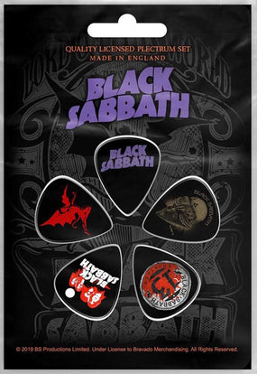 Black Sabbath - 5 x Guitar Picks Plectrum Pack (Logo, US Tour, Daemon, 13)