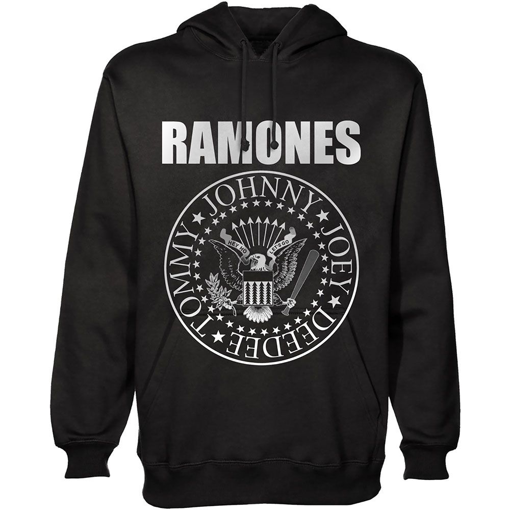 Ramones - Pullover Black Hoodie (Presidential Seal)