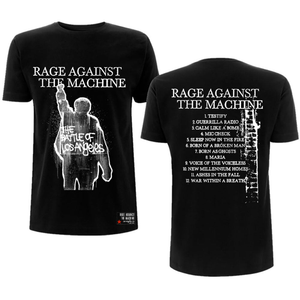 Rage Against The Machine - BOLA Track Listing Black Shirt