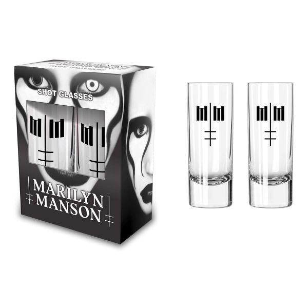 Manson, Marilyn - Shot Glass Set Of 2 - 6cl - Defiant Face