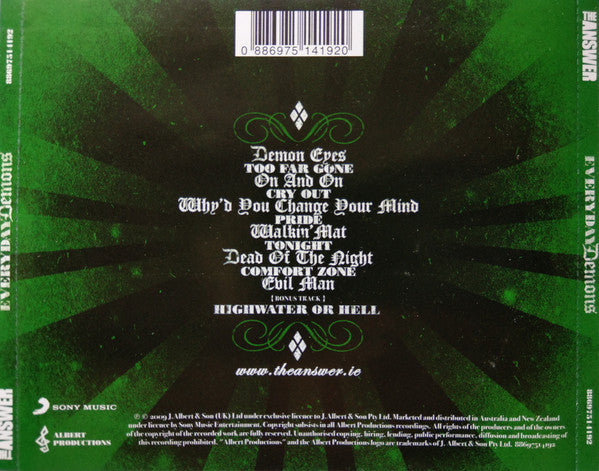 Answer - Everyday Demons (with bonus track) - CD - 2nd Hand