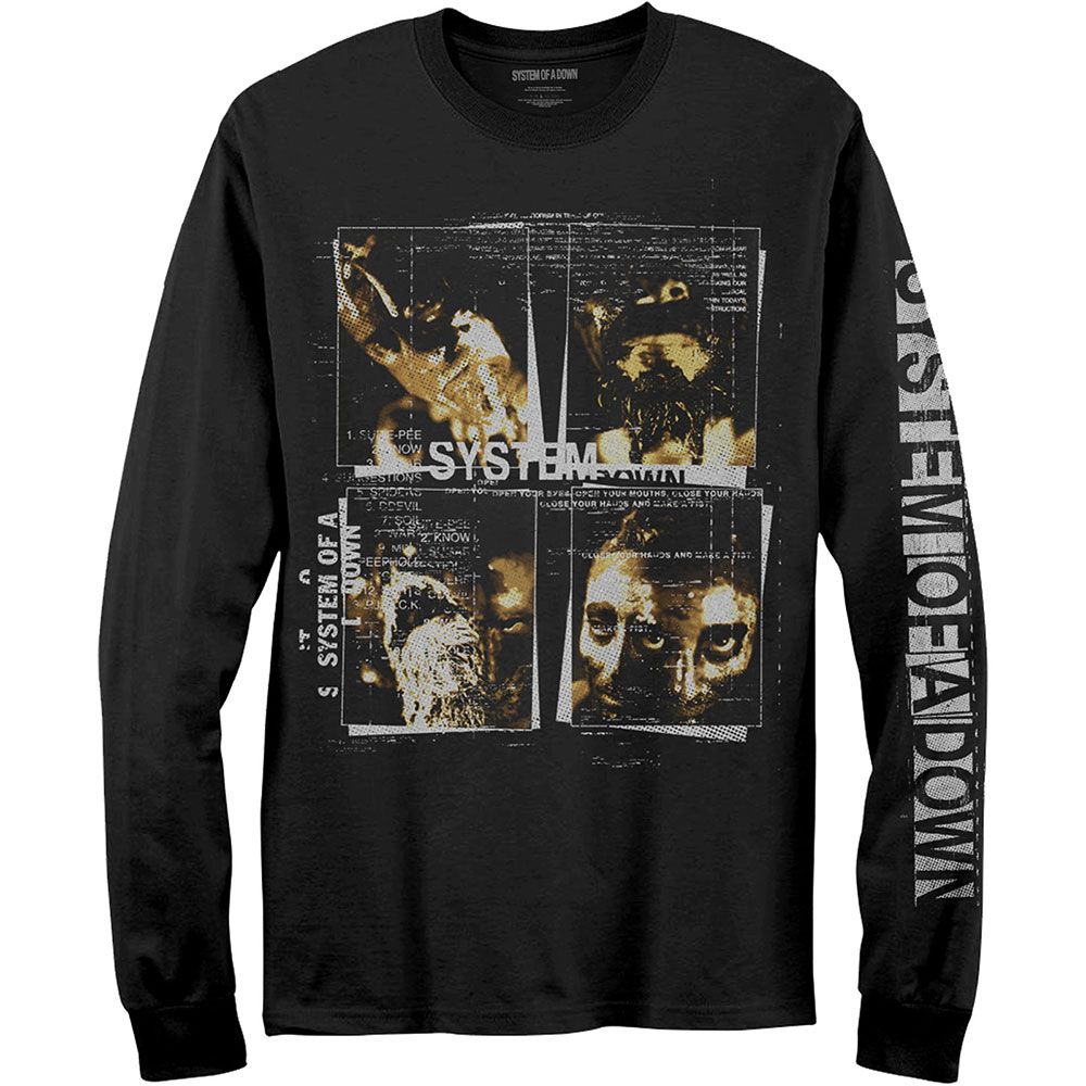 System Of A Down - Faces Black Long Sleeve Shirt