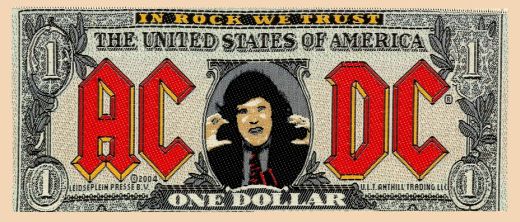 ACDC - Bank Note (160mm x 65mm) Sew-On Patch