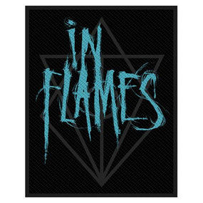 In Flames - Scratched Logo (100mm x 80mm) Sew-On Patch