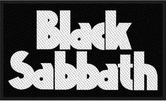 Black Sabbath - White Logo (105mm x 60mm) Sew-On Patch