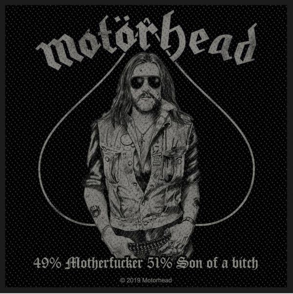 Motorhead - Lemmy 49 Percent Motherfucker (100mm x 95mm) Sew-On Patch