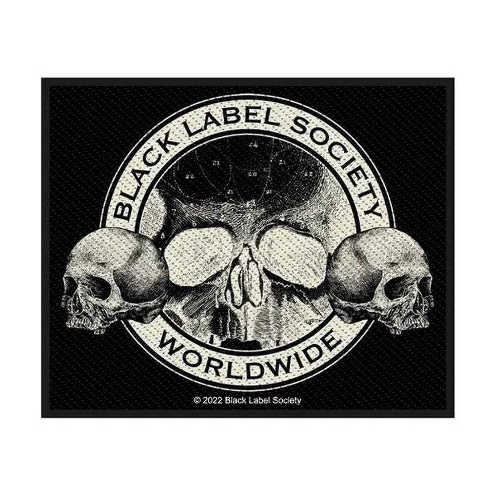 Black Label Society - Skulls (95mm x 80mm) Woven Sew-On Patch