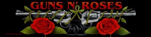 Guns N Roses - Logo Roses Strip (190mm x 50mm) Sew-On Patch