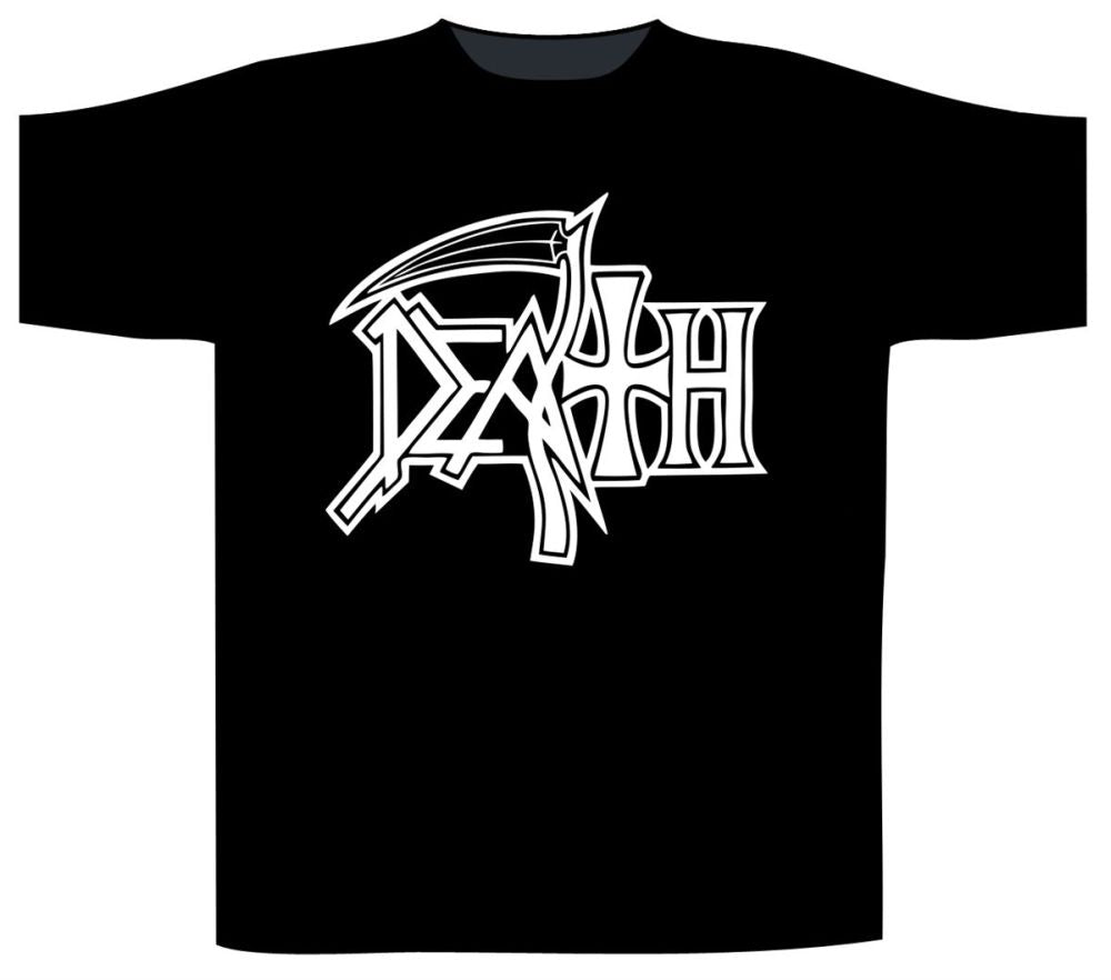 Death - White Logo Black Shirt