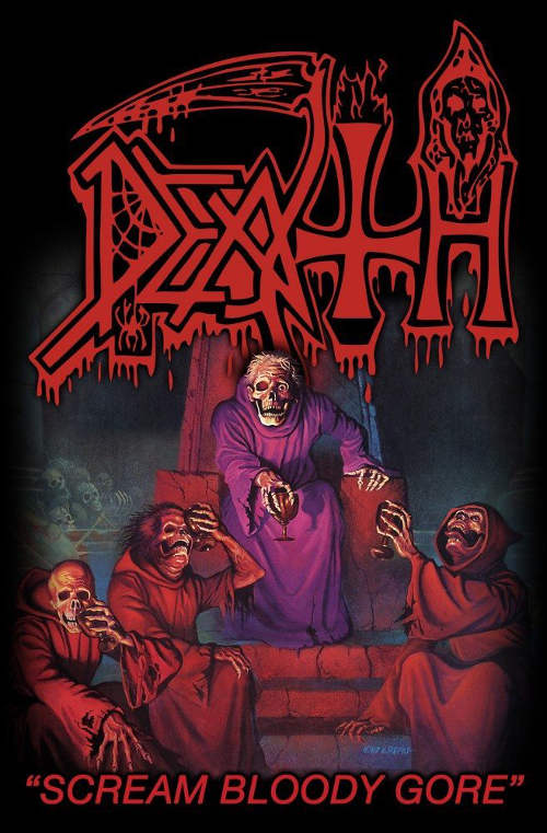 Death - Premium Textile Poster Flag (Scream Bloody Gore) 104cm x 66cm