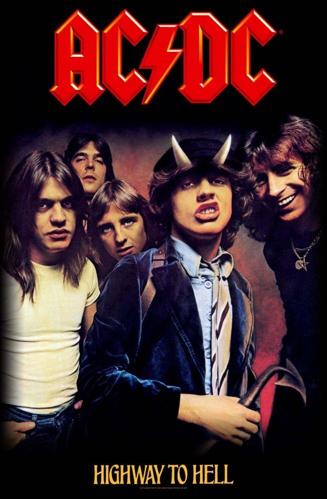 ACDC - Premium Textile Poster Flag (Highway To Hell) 104cm x 66cm