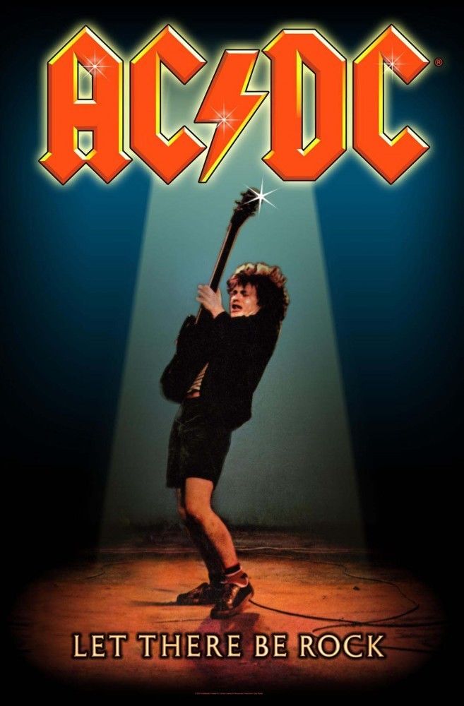 ACDC - Premium Textile Poster Flag (Let There Be Rock) 104cm x 66cm