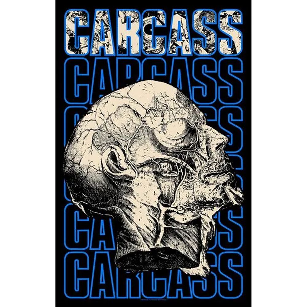 Carcass - Premium Textile Poster Flag (Necro Head) 104cm x 66cm