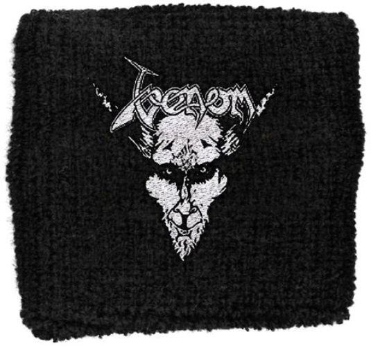 Venom - Sweat Towelling Embroided Wristband (Black Metal)
