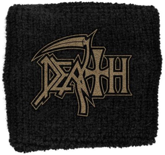 Death - Sweat Towelling Embroided Wristband (Logo)