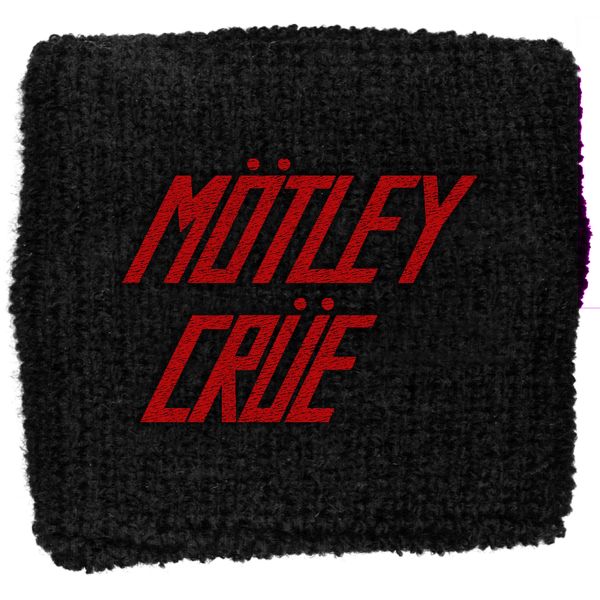 Motley Crue - Sweat Towelling Embroided Wristband (Logo)