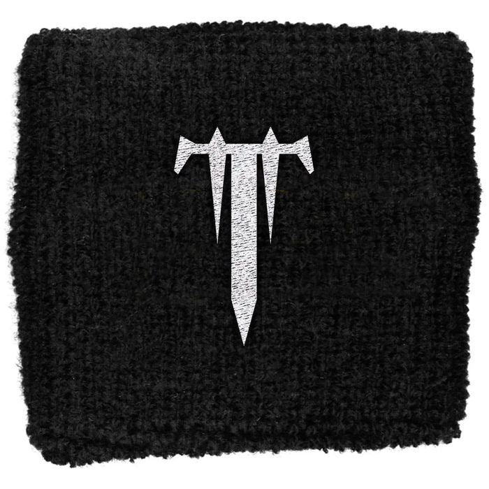 Trivium - Sweat Towelling Embroided Wristband (T Logo)