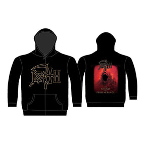 Death - Zip Black Hoodie (Sound Of Perseverance) - 100% Official Merchandise