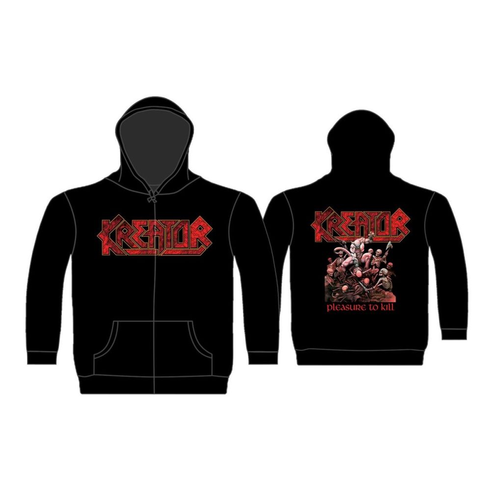 Kreator - Zip Black Hoodie (Pleasure To Kill Black)