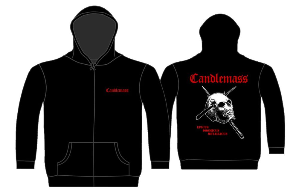 Candlemass - Zip Black Hoodie (Epicus Doomicus Metallicus) - 100% Official Merchandise